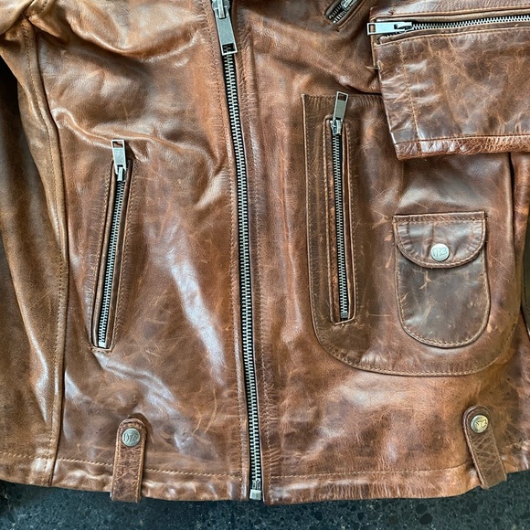 D73 Leather Biker Jacket - Picture 3 of 6